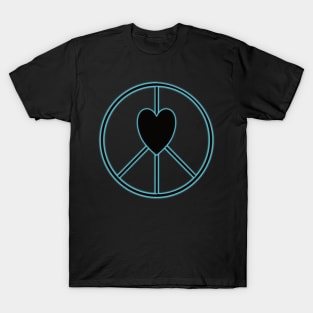 Peace and love - Neon Version T-Shirt